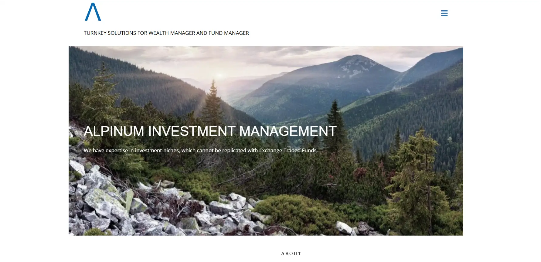 Website of Alpinum Investment Management, a Zurich-based institutional fund manager and partner of FF Marcuard SA